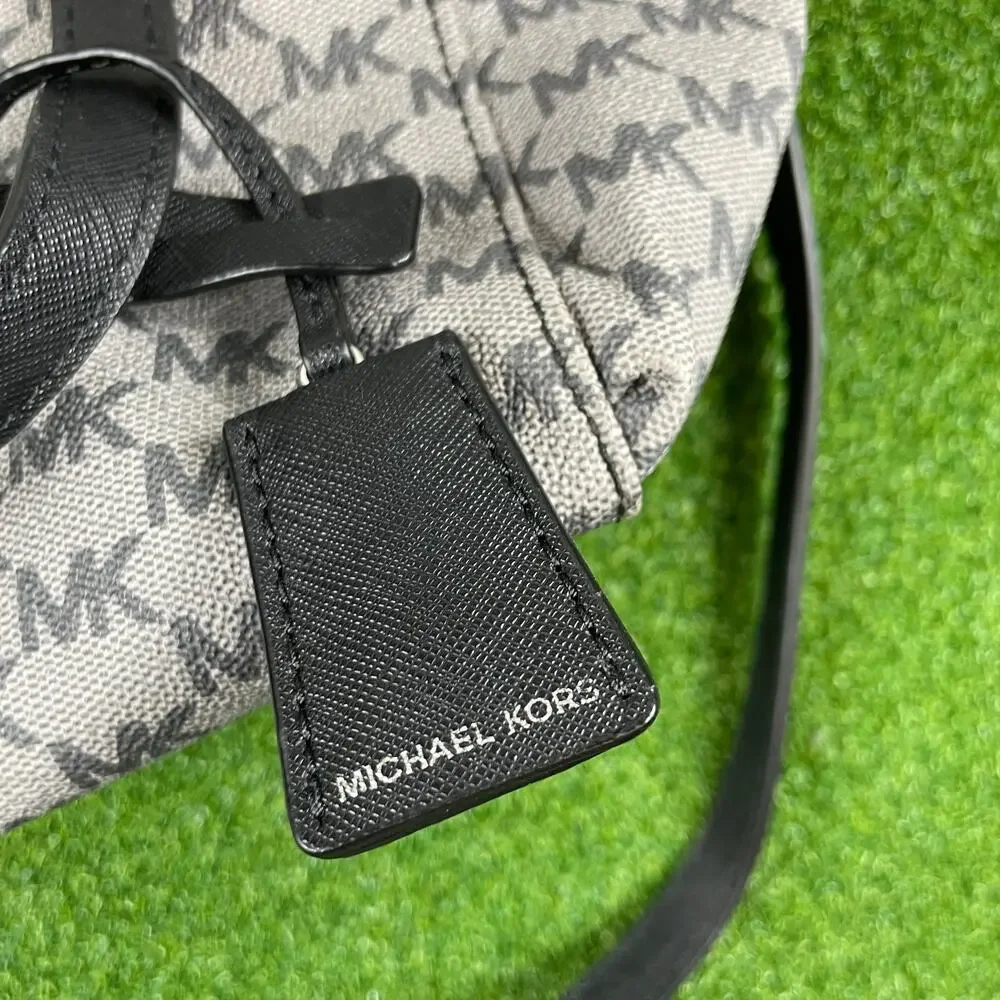 Michael Kors Gray Monochrome Jet Set Logo Large Satchel / Tote